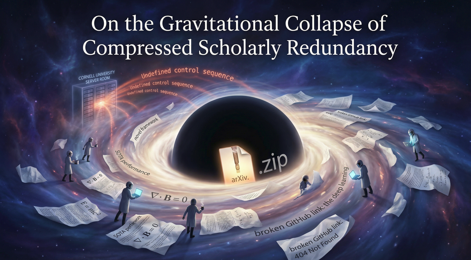 On the Gravitational Collapse of Compressed Academic Redundancy: Can arXiv.zip Form a Black Hole? cover